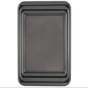GoodCook Ready Set of 3 Nonstick Sheet Pan Set Dark Gray: Steel Baking Sheet Pans Set, Dishwasher-Safe Bakeware