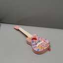 LeeQee 21in Colorful Graffiti Ukulele Guitar for Kids, 4 Strings Kids Guitar Ukulele Musical Instruments Learning Educational Toys with Picks for 3 4 5 6 7 8 9 10 11 12 Toddler Boys Girls (Pink)