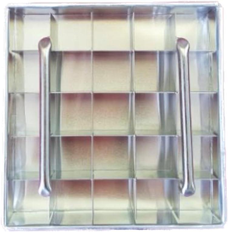 Brownie Cutter Stainless 100% Heavy duty Baking Pan with Slicer Ensures Perfect Crispy Edges baking pan Bakeware for Oven Baking Bakeware Cake portion cutter (8x8 25)