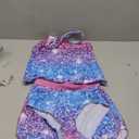 uideazone Girls 3 Piece Bathing Suit Summer UPF 50+ Racerback Swimsuit with Shorts Beach Tankini Sets 12 Years