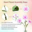 Giant Flowers for Decoration with Stand 5.9Ft Large Paper Artificial Flower | Big Paper Flower for Birthday Parties,Gardens,Hotels,Offices,Home Farmhouse Decor,Weddings,Art Galleries,Stores(Pink)