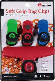 Soft Grip Bag Clips, Assorted,  & JOIE STAR FLOWER Set Of 2 Shaped Silicone Tray W/Lid Sealed Spill