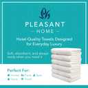 Pleasant Home Bath Towels Set of 6 (24 x 50) 100% Cotton, 515 GSM | Lightweight, Soft & Highly Absorbent Luxury Towels for Bathroom | for Gym, Pool & Spa | 6 Pack, White