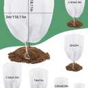 Abimars Thicker Plant Covers Freeze Protection Jacket 2.36 oz/yd, 9.8'x9.8' Reusable Winter Plant Covers with Drawstring & Zipper, 1 Pack Light, Porous Fabric for Plant Breathing