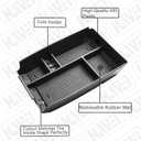 HGWEI Center Console Organizer Tray Compatible with Ford Escape 2020-2026/Bronco Sport 2021-2026 Accessories, Insert Container ABS Secondary Armrest Storage Box (Not for U725 2-Door), Black
