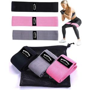 Bingwaah Mini Loop Resistance Bands  Fabric & Elastic Sets Exercise Bands for Strength Training - Rehab, Yoga, Pilates & Home Workout Equipment