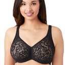 Wacoal Women's Halo Lace Full Coverage Underwire Bra (38DD, Black)