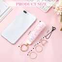 Nosiny 2 Pcs Pink Bow Keychain Wristlet for Women Coquette Scrunchie Key Chain Stretch Car Keyholder Bracelet, Keychain Wristlet for Gym, Shopping & Travel Gifts for Women