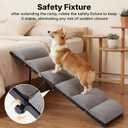 Veehoo Dog Ramp for Bed Couch for Small to Large Dog, Foldable Ramp for Dogs to Get on Bed 5 Adjustable Height from 17" to 23", Pet Cat Stairs Doggy Steps Non Slip with Metal Frame, Up to 130lbs