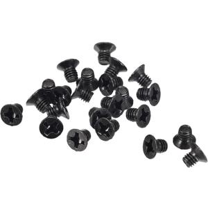 uxcell M3 x 4mm Phillips Screw Fastener Black for Laptop PC TV Fan Switch 150pcs