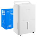 hOmeLabs 8 Pint Wi-Fi Dehumidifier for up to 1,800 Sq Ft Rooms (MAX 24 Pint at 95°F, 90% RH) – Ultra Quiet, Compact Design with Smart Controls and Drain Hose
