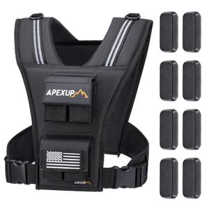 APEXUP Weighted Vest Men, 20 lbs Adjustable Weight Vest for Running
