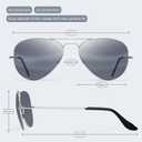 Livho Sunglasses for Men Women Aviator Polarized Metal Mirror UV 400 Lens Protection