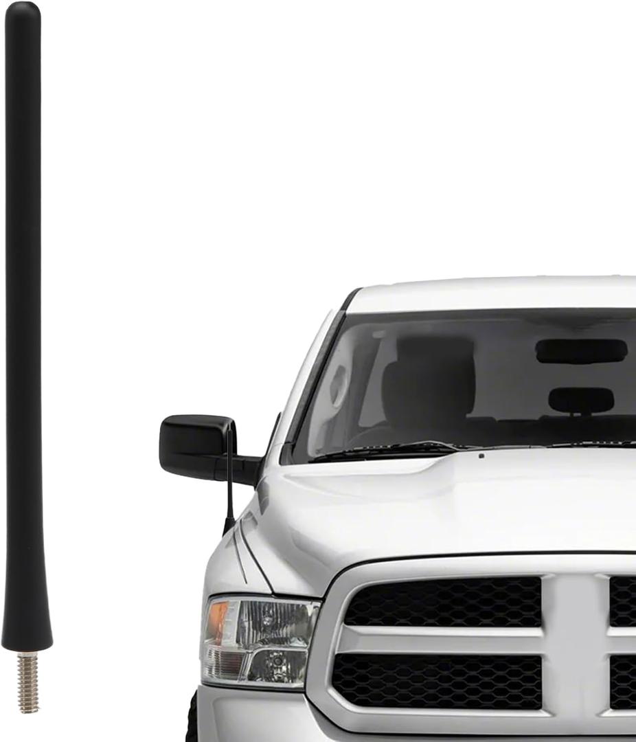Short Rubber Antenna Compatible with Ram 1500 Dodge Jeep, 7" Car Wash Proof Flexible Rubber Aerial Antenna, Pickup Truck Radio Antenna Mast Replace# 56038725AC
