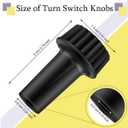 Venforze 6 Packs Standard Lamp Switch Replacement, Light Lamp Turn On/Off Switch Knobs Replacement (20mm-6pcs)