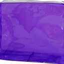 2 x 5 pcs Travel Accessories Cosmetic Pouch Bag Makeup Bag Transparent Custom Clear Pvc,PVC for Woman Fashion Zipper Letter (purple)