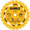 DEWALT 7-1/4 in. 24T Circular Saw Blade, Smooth Cutting, Superior Tracking and Durability (DWA271424)