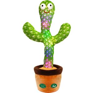 [Update Volume Adjustable] Talking Cactus Toy Mimics Back, Gift Package Repeat Dancing Plush Toys - Talking Sing+Repeat+Dancing+Recording+Rainbow Led Cactus Toy(15 Second Recording)