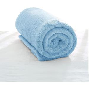 Exclusivo Mezcla Plush Fuzzy Fleece Throw Blanket, Super Soft, Fluffy and Warm Blankets for Couch, Bed, All Season Use (40x50 Inches, Light Blue)