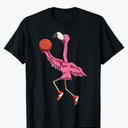 Flamingo Basketball Flamingo Playing Basketball Flamingo TShirt, Size Small, Black 