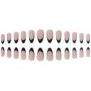 3 x 24 PCS Christmas Press on Nails Short Almond - ZWENJIE Winter Cute Sequins Fake Nails Press ons Nail Black French Art Tips with Glossy Design Full Cover Acrylic False Nails Glue on Nails Kit for Woman