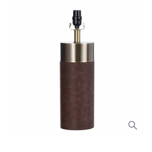 Stylecraft Natural Leather and Gold Table Lamp