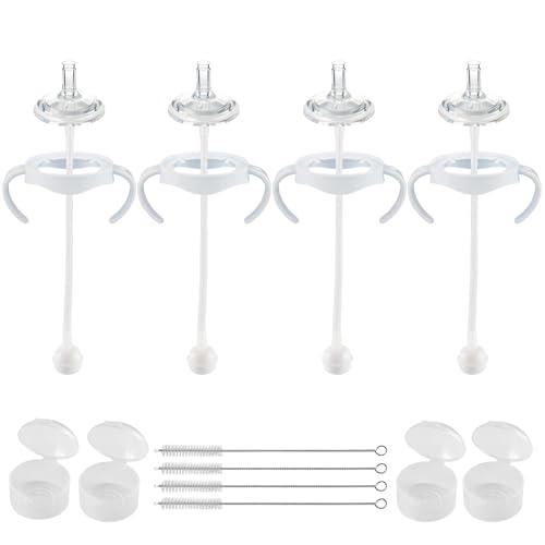 Straw Cup Conversion Kit for Philips Avent Natural Baby Bottles,Weighted Straw Sippy Cup Transition Kit with Soft Nipple and Handles for Toddler, Pack of 3