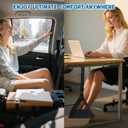 Airplane Foot Hammock for Plane Travel, Heavy-Duty Adjustable Foot Rest with Reinforced Metal Buckles, Ergonomic Bamboo Foot Hammock with Eye Mask & Neck Pillow, Portable Airplane Travel Essentials (Black-3pack)