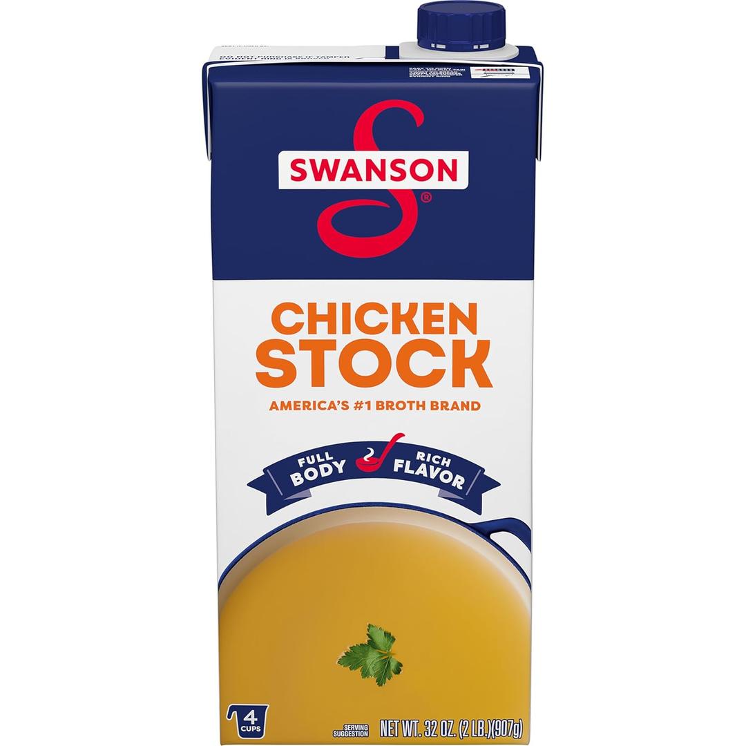 SWANSON S 100% Natural Chicken Stock, 32 oz Carton (EXP 03/31/26)