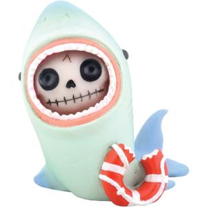 SUMMIT COLLECTION Furrybones Sharkie Signature Skeleton in Shark Costume with a Chewed Lifesaver