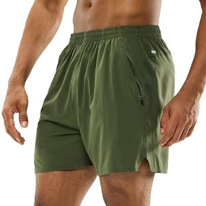 MIER Men's Workout Running Shorts Quick Dry Active 5 Inches Shorts with Pockets, Lightweight, Breathable, Medium