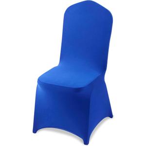 VEVOR Chair Covers, Polyester Spandex Chair Cover, Stretch Slipcovers for Wedding Party Dining Banquet Flat-Front Chair Covers (Royal Blue-a, 10PCS)