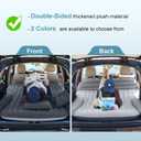 Ciremiv SUV Air Mattress, Double-Sided Thick Flocked Car Air Mattress with Built-in Pump & Pillow, Complete Sleeping Accessories for Auto Camping & Road TripsDark Gray, Full