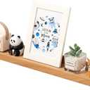 Oak Floating Shelves 24 Inch Wall Shelves for Decor and Storage, 4 Inch Deep Natural Solid Wood Shelf, Picture Ledge Shelf for Bedroom Bathroom Living Room KitchenLaundry Room