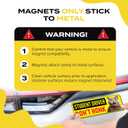 6 x Student Driver Magnet for Car - Funny Animals Please Be Patient Reflective Magnetic Bumper Sticker - Removable Novice Rookie Safety Attention Sign - Weather-Resistant - 10 x 3.5 inch (Cat)