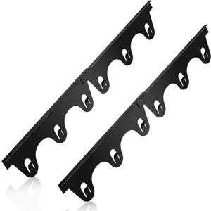 Stove Gap Covers Stainless Steel, 2Pack Retractable Stove Gap Filler (13.8"-27.5" Length, 0.79" Width), Heat-Resistant Guard & Range Trim Kit Between Stove Top & Counter-Black, 2pcs