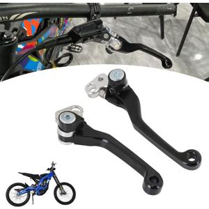 JFG RACING Brake Levers for Surron Light Bee,CNC Foldable Adjustable Handle Bar Levers Replacement for Dirt Bike Surron Light Bee X and S/X160/X260-Black