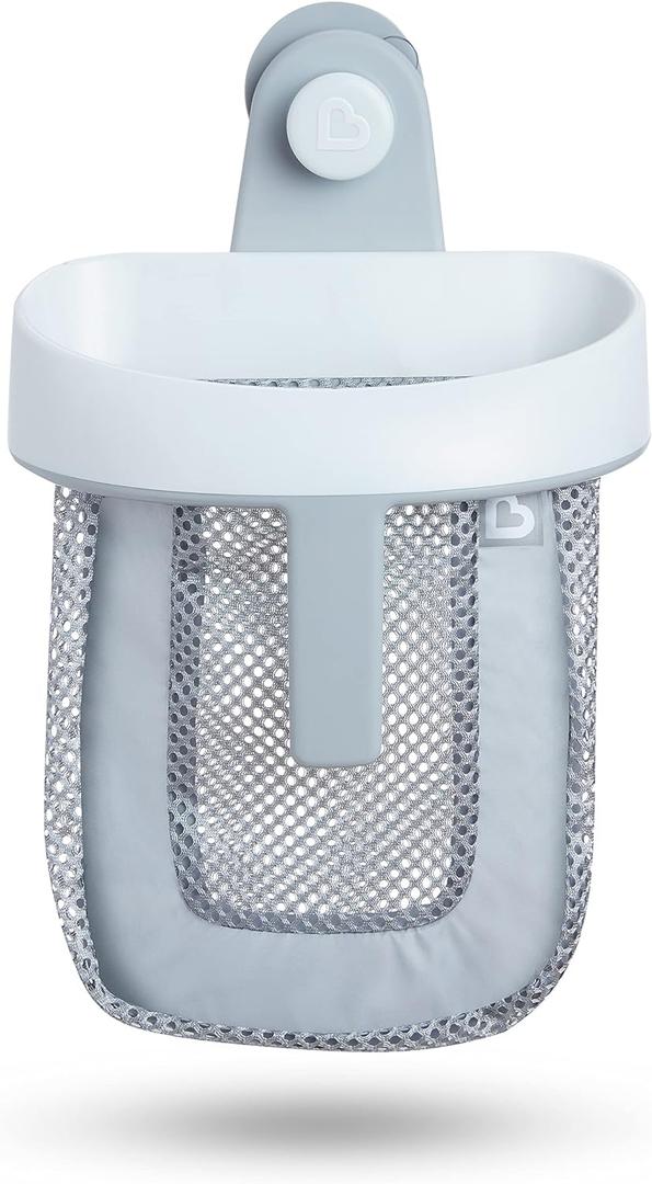 Munchkin Super Scoop Hanging Bath Toy Storage with Quick Drying Mesh, Grey