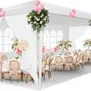 HOTEEL 10x20 Canopy Tent with Sidewalls Upgrade Removable, White Tents for Parties Outdoor Party Tent Waterproof & UV Protection for Gazebo Shelter Carpas Wedding Events BBQ (10'x20')