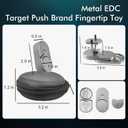 Fidget Adults Toy for ADHDMagnetic Metal Fidget Toy for DeskCool EDC Magnets Slider Stress Relief Toy for OfficeAnxiety Relief Haptic Multiple Ways Play Finger Push Spin Coins Decompression Toys