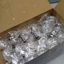 Tessco for you 48 Pcs Plastic Mini Cake Stand with Dome Cover Chocolate Candy Cupcake Containers Dessert Display Plate with Dome Cover for Birthday Wedding Holiday Party Supplie (Silver)