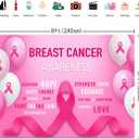 8x6ft Breast Cancer Awareness Backdrop Decorations Pink Ribbon Hope Survivor Banner Background Charity Activities Fundraising Gathering Photography Party Supplies
