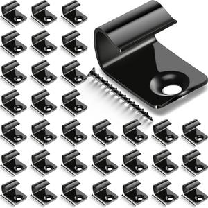 Dunzy 80 Pack 304 Stainless Steel Start Clips Universal Decking Clip with Decking Screws for Composite Deck Boards, Hidden Fasteners