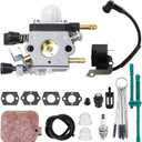 4229 120 0606 Carburetor Kit For STIHL BG55 BG85 BG45 BG46 BG65 SH55 SH85 SH85C BG55Z SH55C SH55Z SH85Z SH85DZ BG46Z BG46DZ BG65Z For Zama C1Q-S68 C1Q-S68G C1Q-S64 Leaf Blower Parts With Tune Up Kit