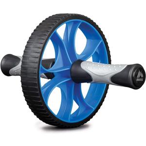 RBX Travel Ab Roller Wheel with Dual Wheels for Core Fitness and Strengthening (Blue)