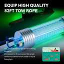 150W 20000LM Green Underwater Fishing Light,Submersible LED Light with Tow Rope for Dock Boat Shore Night Fishing,Fresh & Salt Water Fish Attractor Light 33ft Cable