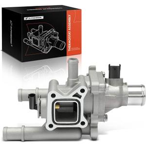 A-Premium - Full Aluminum Coolant Thermostat and Housing Assembly with Sensor - Compatible with Chevy Cruze, Limited, Trax, Sonic - 1.8L 1.6L - Replaces 25192228, 25199824, 55564890, 15-81816, 902-033 | Compatible with Chevy Cruze 2011-2016 1.8L, Sonic 2012-2017 1.6L, Sonic 2012-2018 1.8L, Trax 2013-2020 1.8L