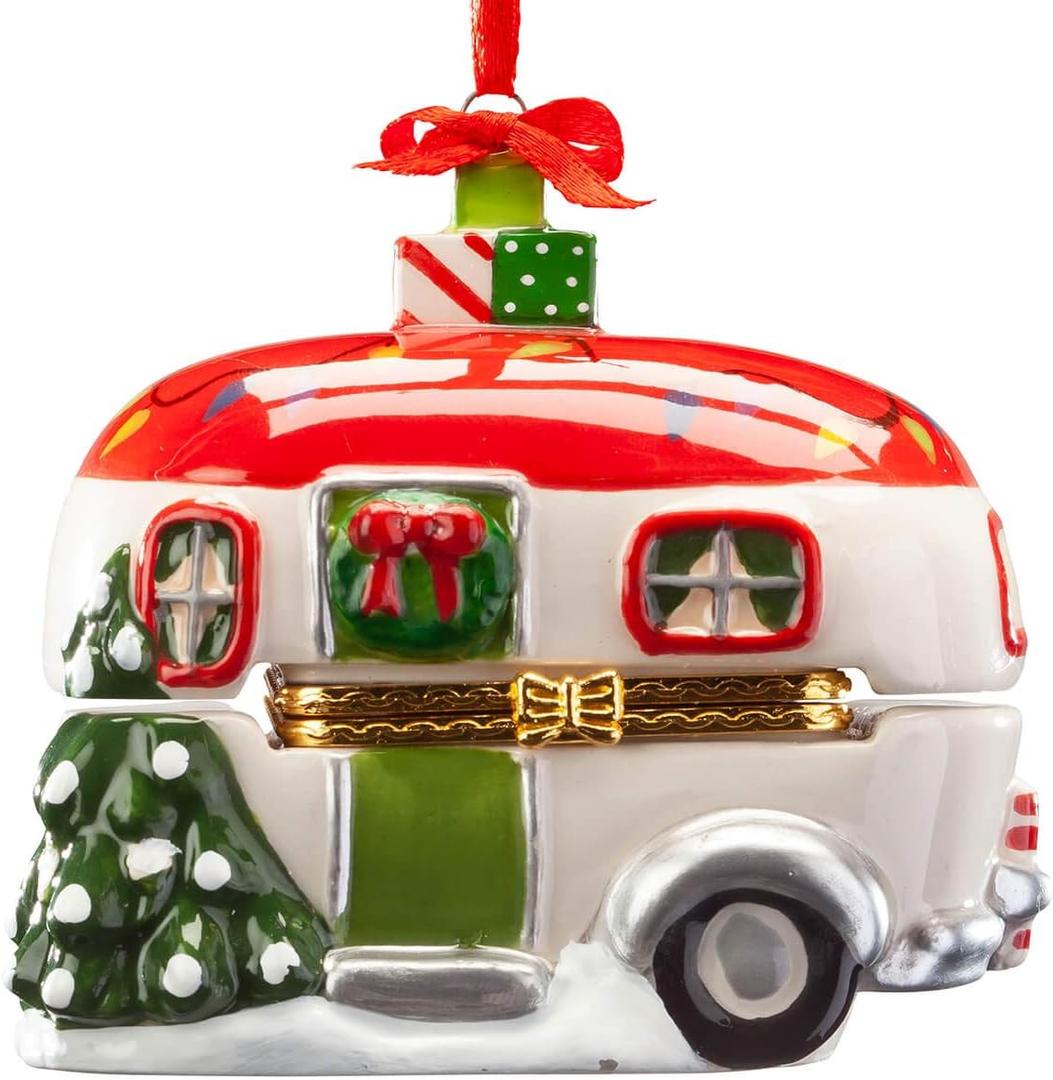 Vintage Camper Ornament Trinket Box