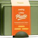 SMIRLY Plastic Cutting Board Set With Holder, Dishwasher Safe Plastic Cutting Boards Set for Kitchen, Cutting Boards for Kitchen - Plastic Chopping Board Set, Green