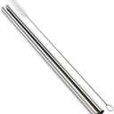 Norpro Stainless Steel 11-Inch Drinking Straws with Cleaning Brush Set of 12